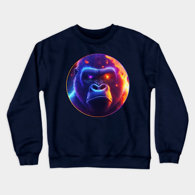Gorilla - Cosmic Inferno Crewneck Sweatshirt by wumples